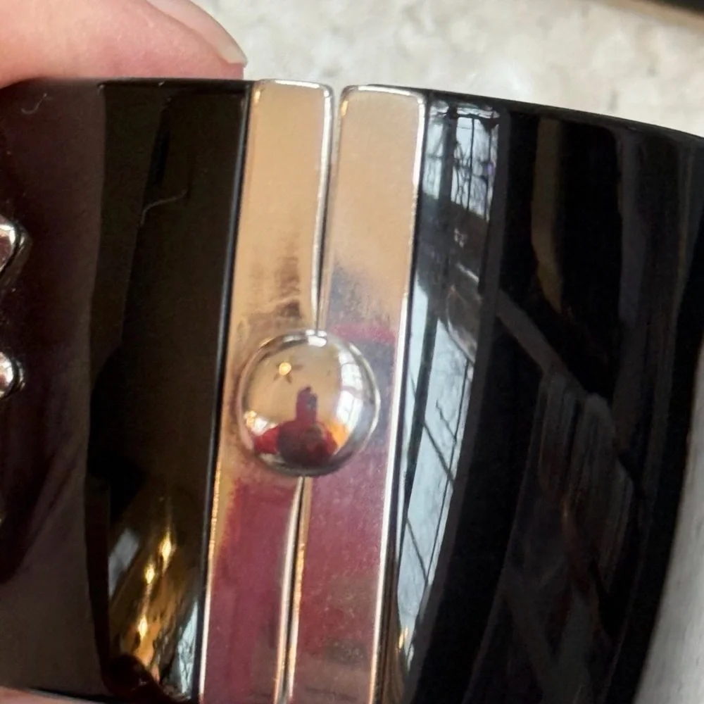 Brighton Black and Silver Bracelet with Swarovski crystals & Gold Accents - Picture 9 of 12